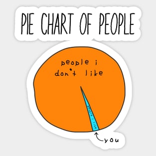 Pie Chart Of People I Like Sticker